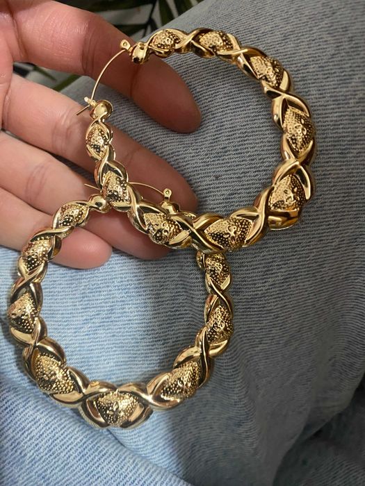 Cercei masivi mari 14 k