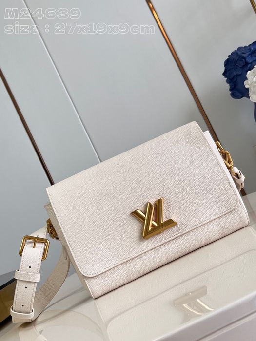 Geanta Louis Vuitton Soft Twist 27cm alb, Premium