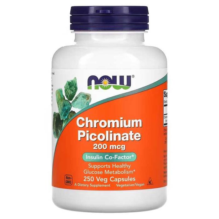 NOW Foods пиколинат хрома Chromium Picolinate now хром hrom xrom хром