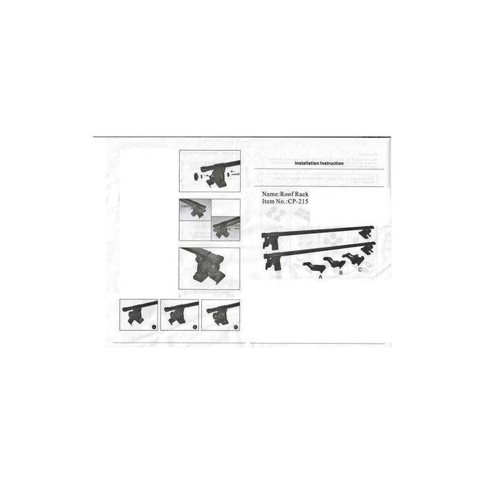 Bare portbagaj transversale cu 3 tipuri de prindere direct pe plafon