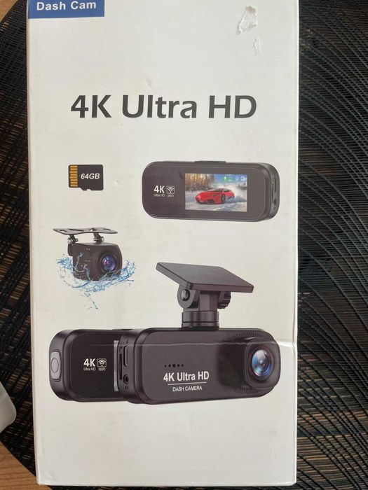 4K Предна и Задна Камера за Кола , Ultra HD Видео регистратор