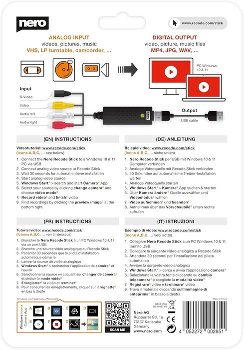Captură video + Adaptor Scart + AI Video