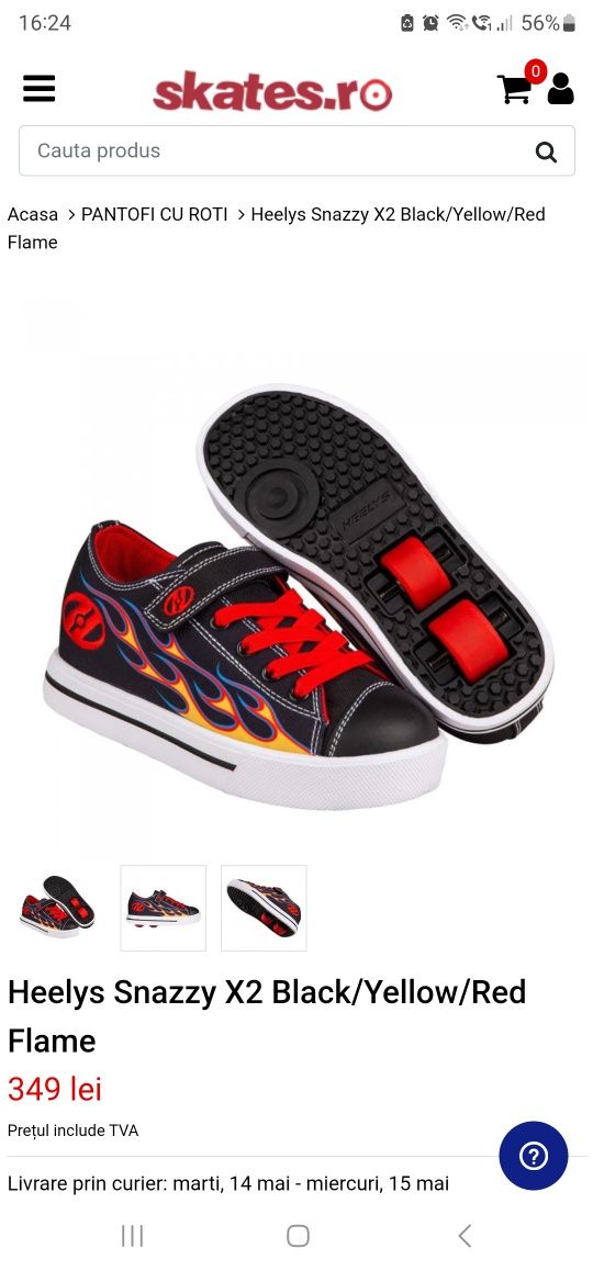 Vand tenesi (adidasi) cu roti Heelys Snazzy X2 Black