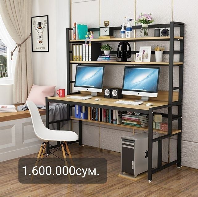 Компьютерный стол со стелажом