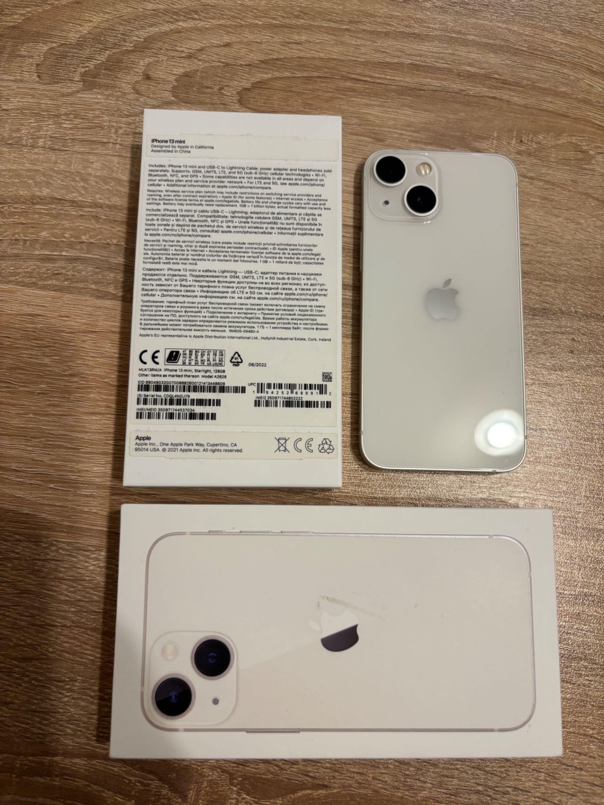 Apple iPhone 13 Mini Смартфон 128GB памет Бял Starlight (Отключен)