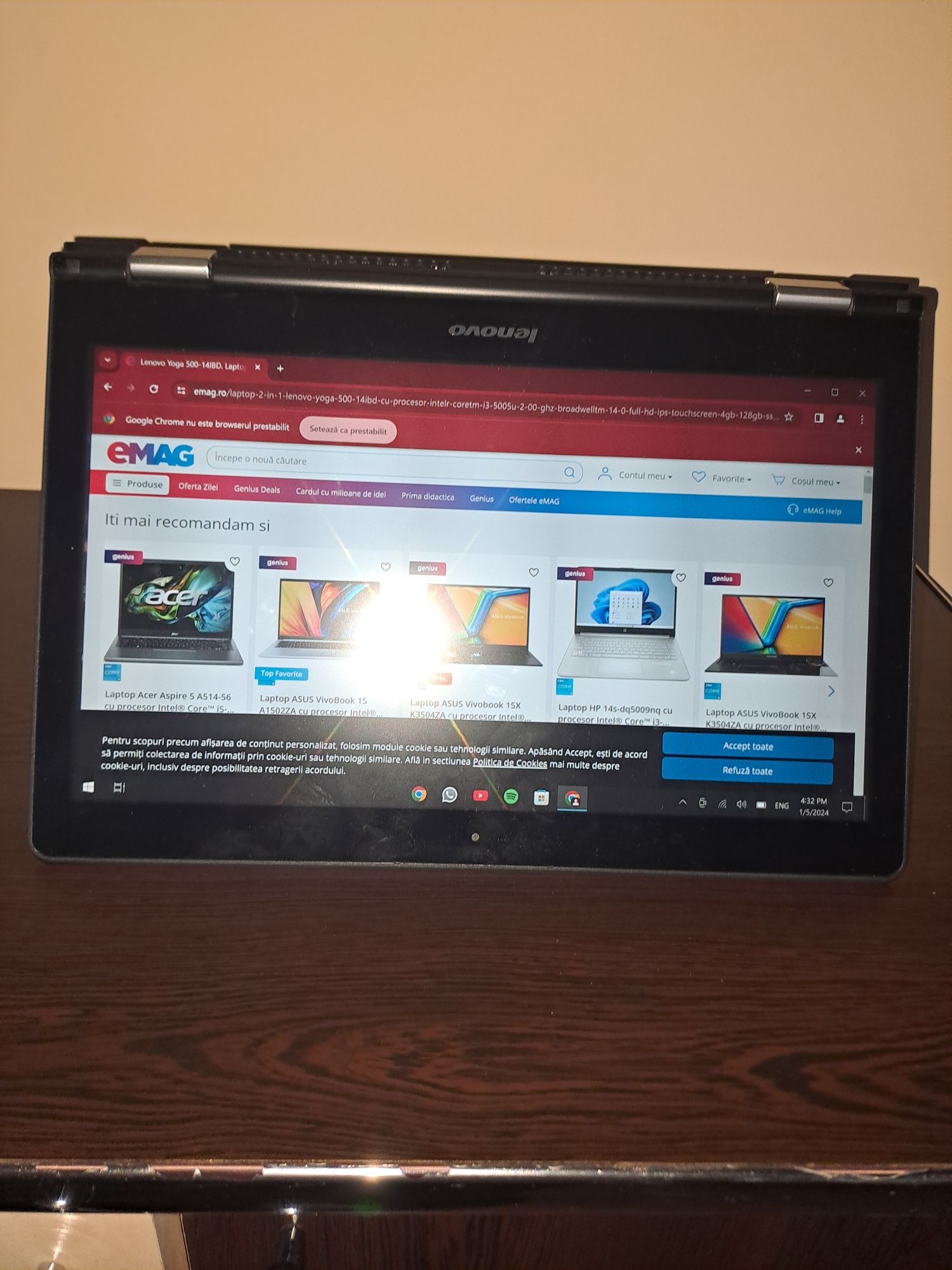 Laptop 2 în 1 Lenovo Yoga 500