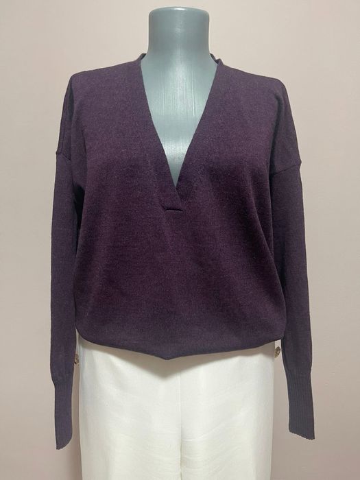 Pulover verde oversize