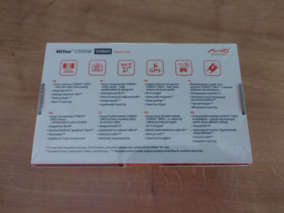 Camera de bord Mio MiVue C595W GPS Wifi Sony Starvis HDR 60fps Night