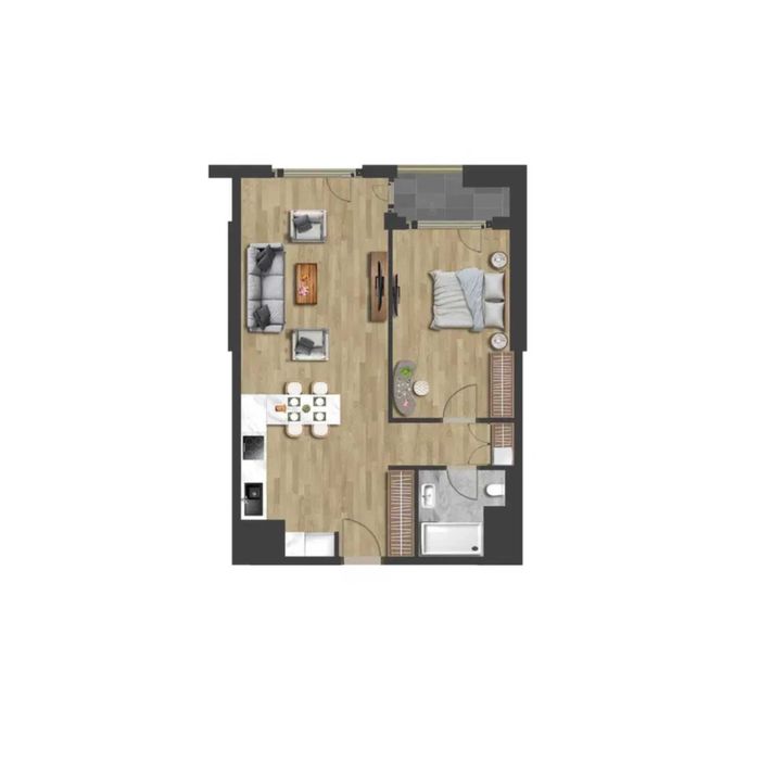 Tashwell 2-комнатная 52,37м2 ул. Шота Руставели