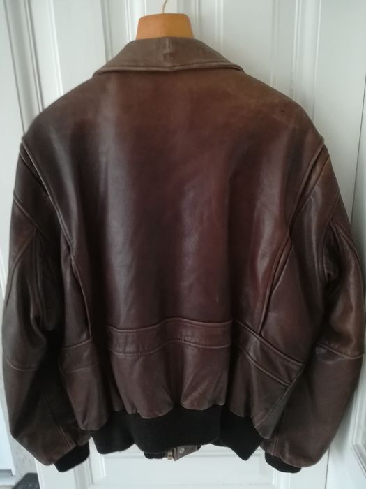 Geaca piele Maxam aviator xl bărbați