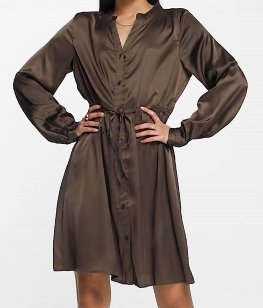 JDY KLARA Chocolate brown dress