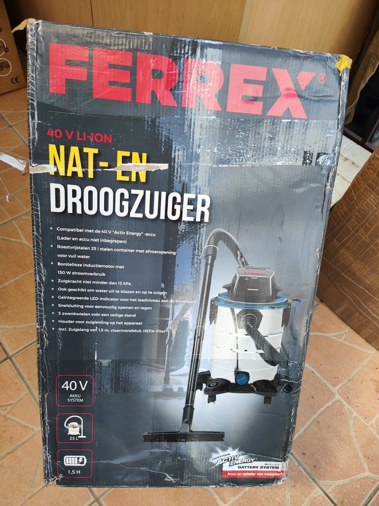 Aspirator umed uscat pe acumulator FERREX NOU