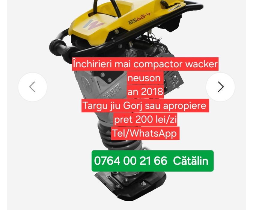 Mai compactor inchirieri Târgu Jiu Gorj