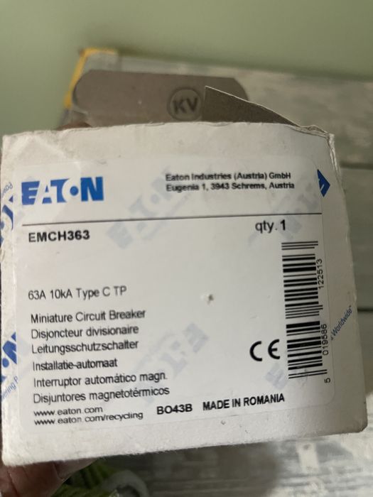 AFDD Sigurante Intrerupator, Eaton, 3P, C 63A, AC PLSM-C63/3-MW 242480