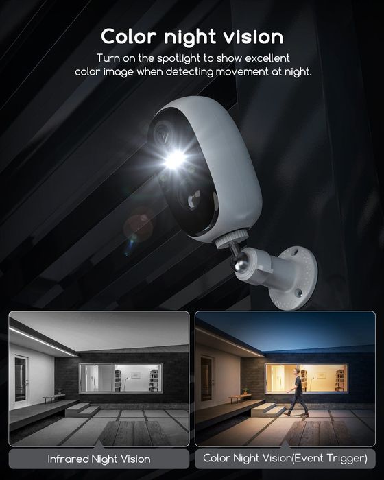 Camera supraveghere video cu acumulator