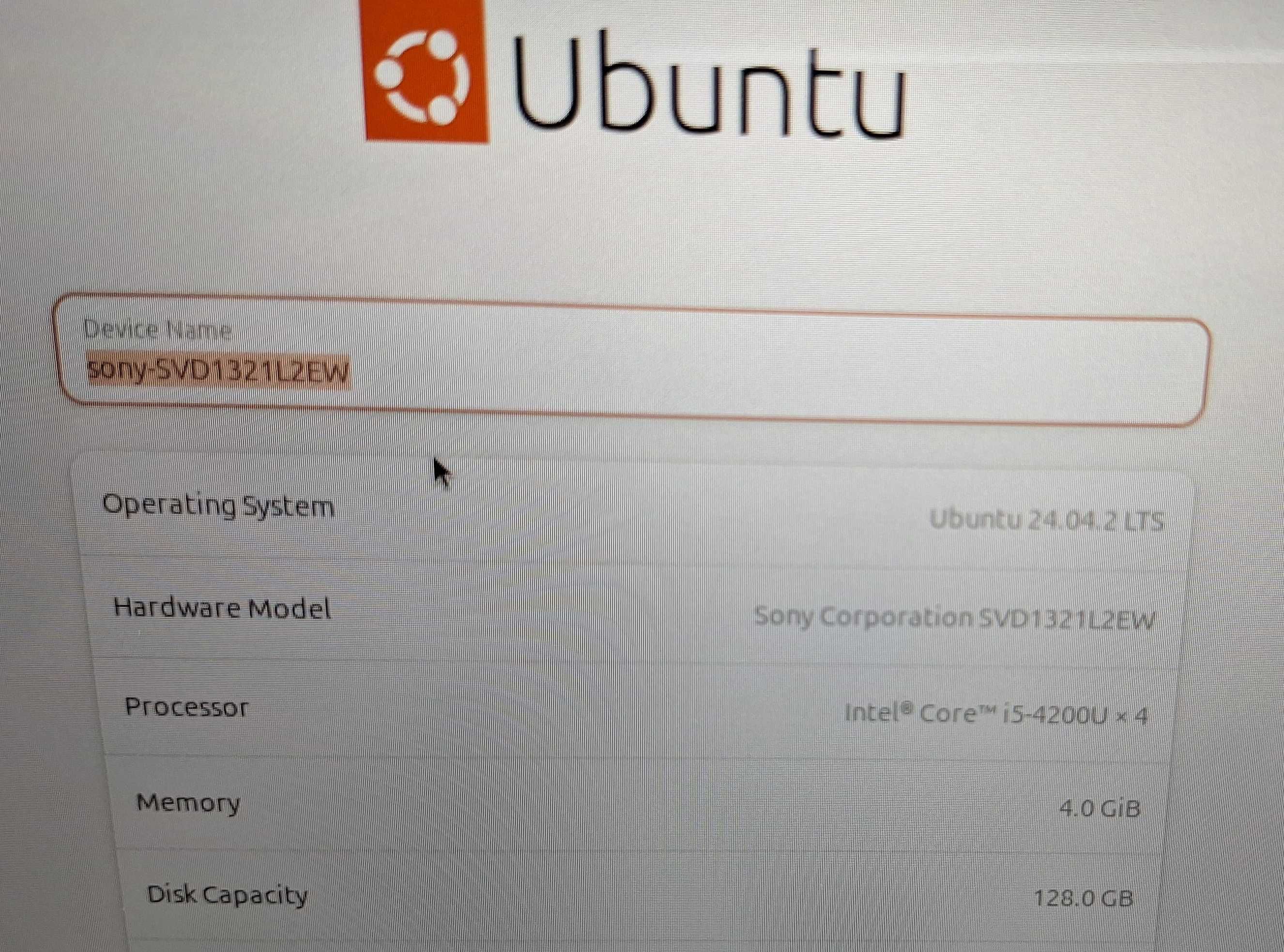13.3' FHD Touchscreen Sony Vaio Intel Core i5-4200u/4GB DDR3/128GB SSD