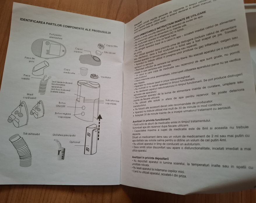 Nebulizator ultrasunete portabil