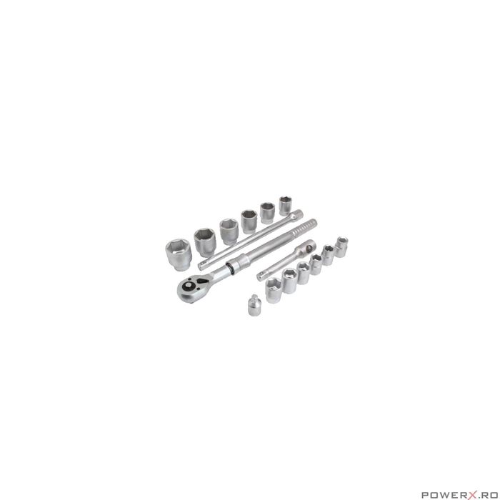 Trusa profesionla de chei tubulare hexagonale, 19-50mm 3/4", 16 piese,