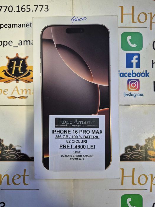 Hope Amanet P6 IPHONE 16 PRO MAX