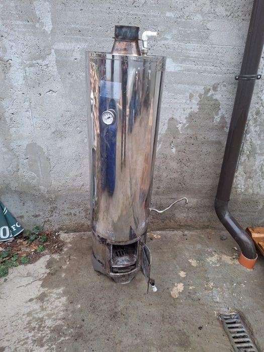 Boiler pe lemne inox