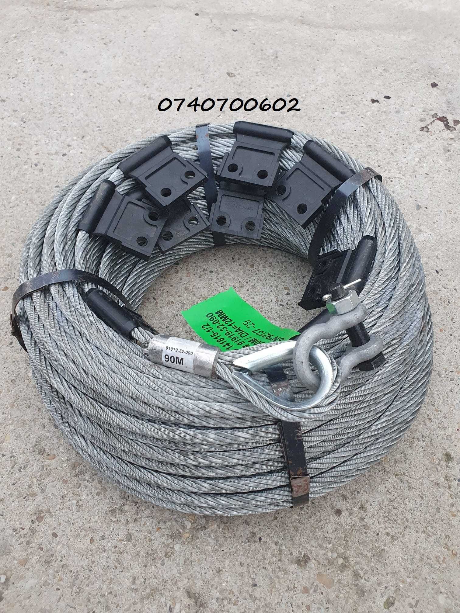Cablu otelit zincat sufa metalica 12 mm Lungime 90m