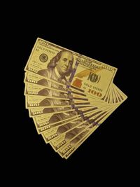 Bancnote Set 10 buc, colectie cadou decorativa 100 Dolari SUA Gold