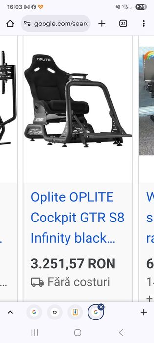 OPLITE Cockpit GTR S8 Infinity + Logitech G29 ( PLAYSEAT )