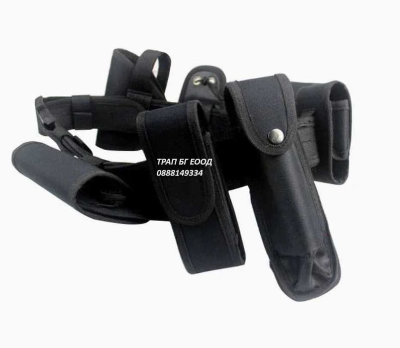 Полицейски тактически колан в комплект с калъфи и кобур