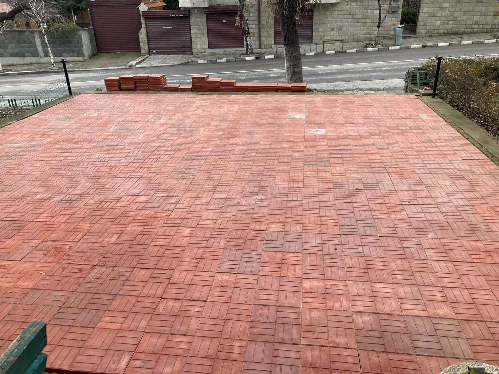 тротоарни плочки, пясъчно-полимерни