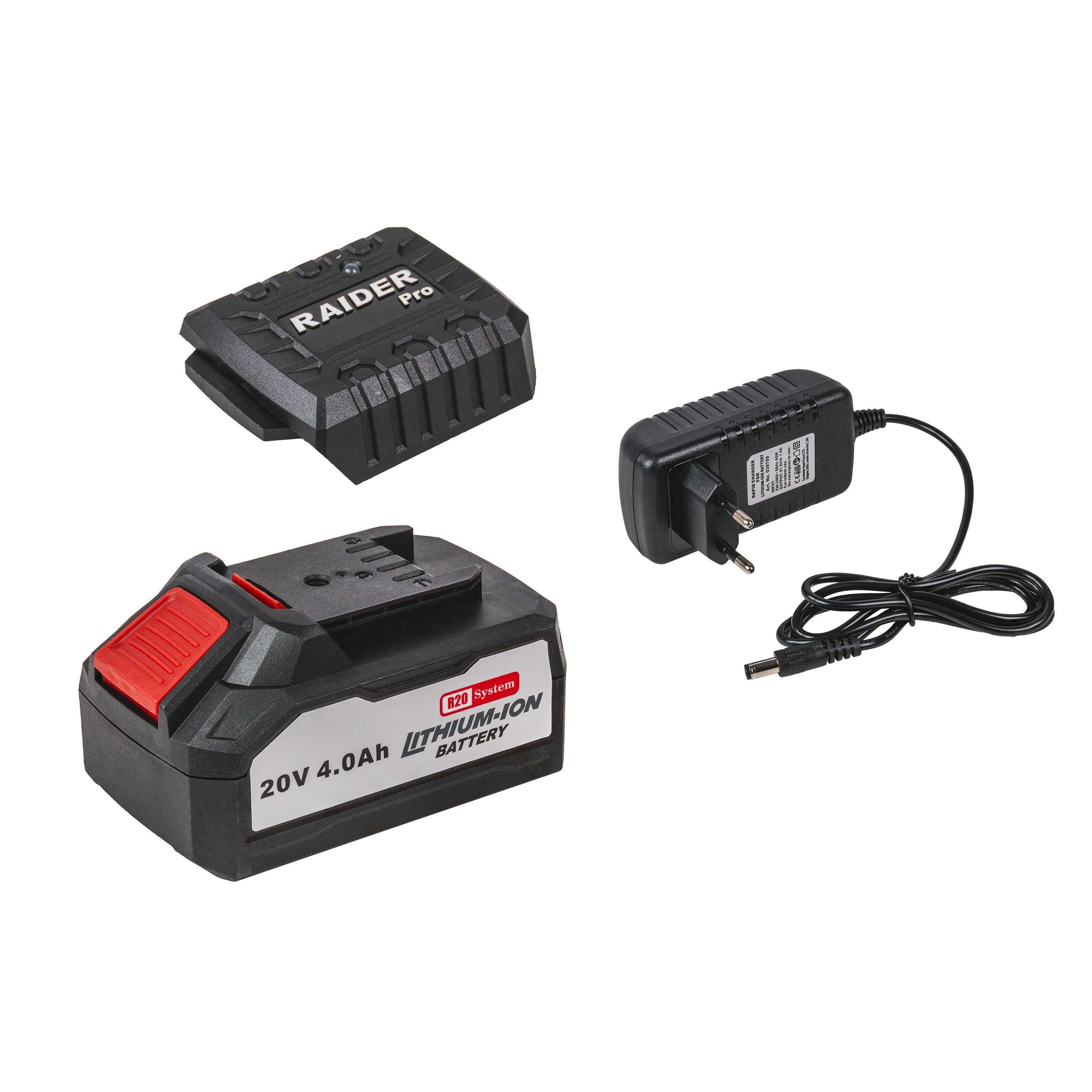 Комплект батерия 4Ah и зарядно за Raider RDP-R20 System