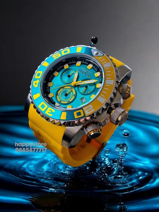 INVICTA Seahorse Yellow 52 mm, Инвикта нов ръчен часовник