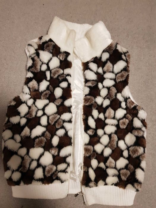 Vesta blana animal print s