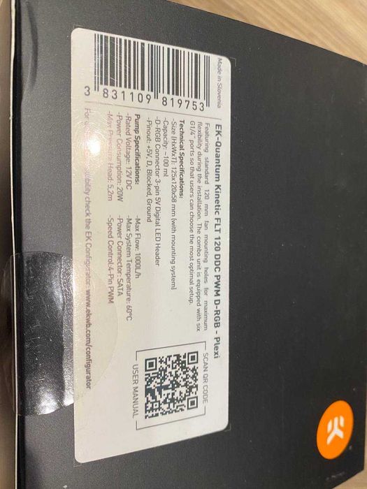 Резервуар с помпой для СВО EK-Quantum Kinetic FLT 120 DDC и FLT 80 D5