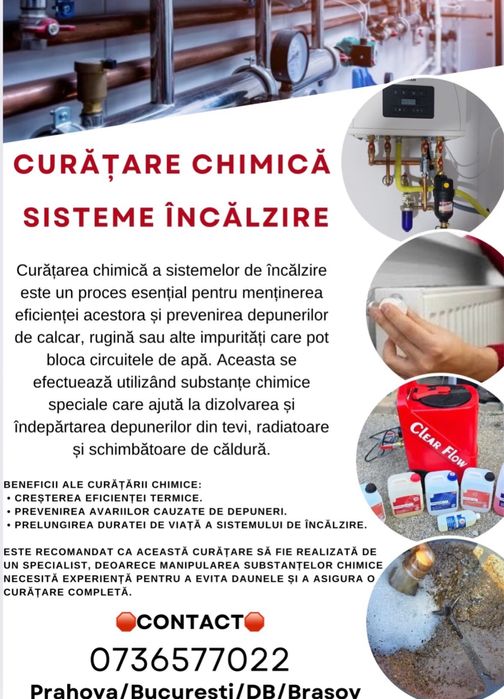 Curățare spălare chimică sisteme încălzire