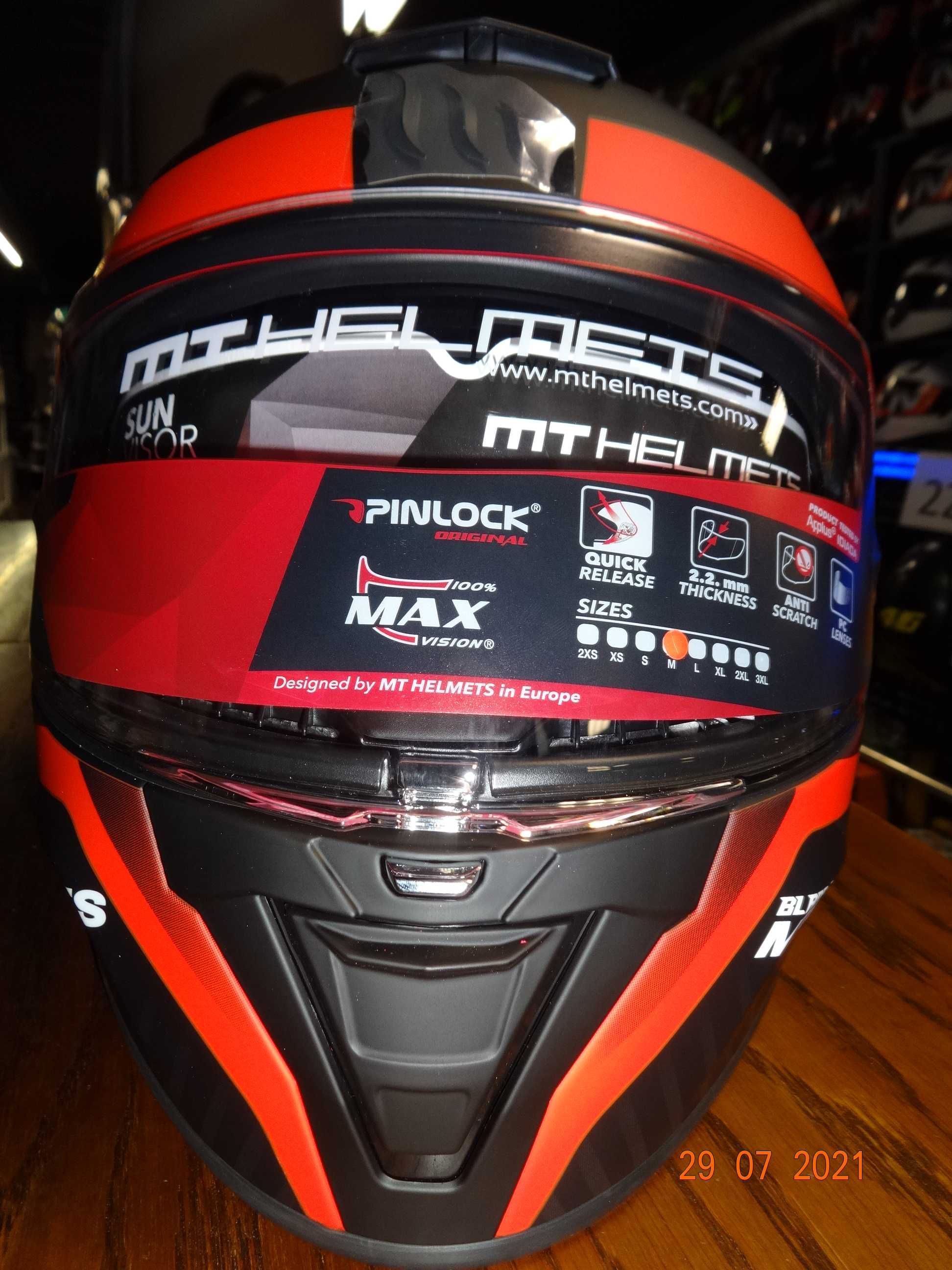 MT Helmets каска Blade 2 SV пистова мото каска тъмни очила ПРОМО!