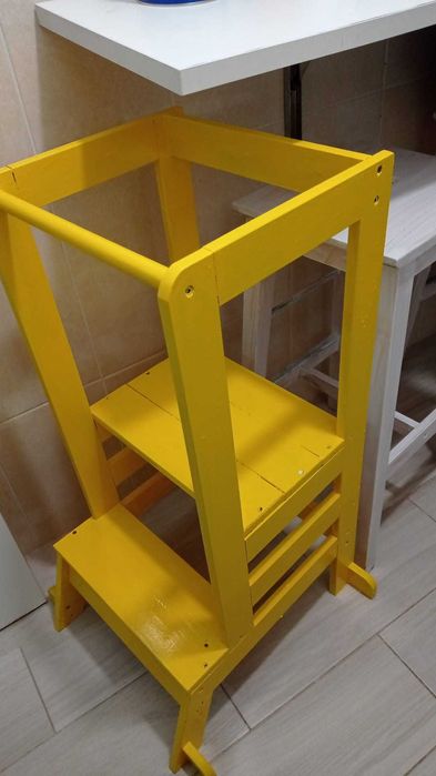 Turn de învățare pentru copii, treaptă de bucătărie din lemn