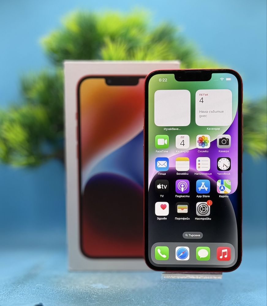 ГАРАНЦИОНЕН!!! Apple iPhone 14, 128GB, 6GB RAM, 5G, RED