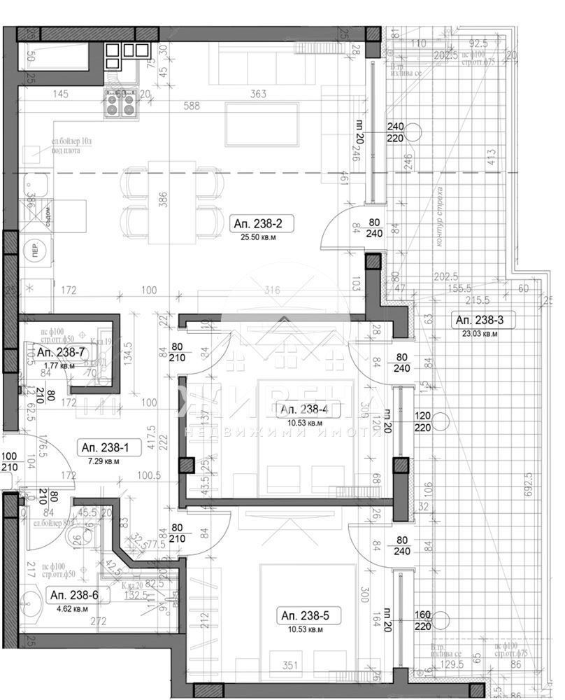 3-стаен апартамент, в строеж, Възраждане 1