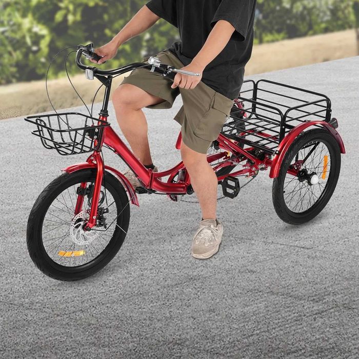 Triciclu pliabil 20 inch adulți,7 viteze