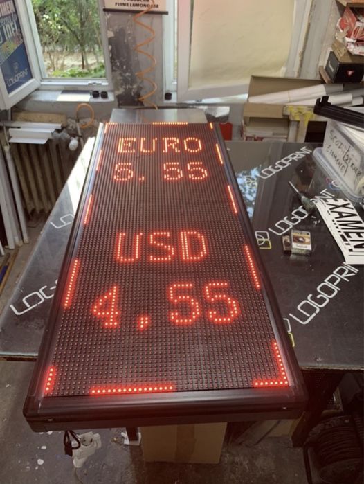 Tabele si afisaje led pentru amanet si schimb valutar LogoPrint