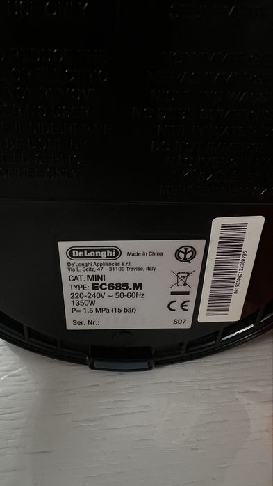 Espressor Delonghi Manual EC685M