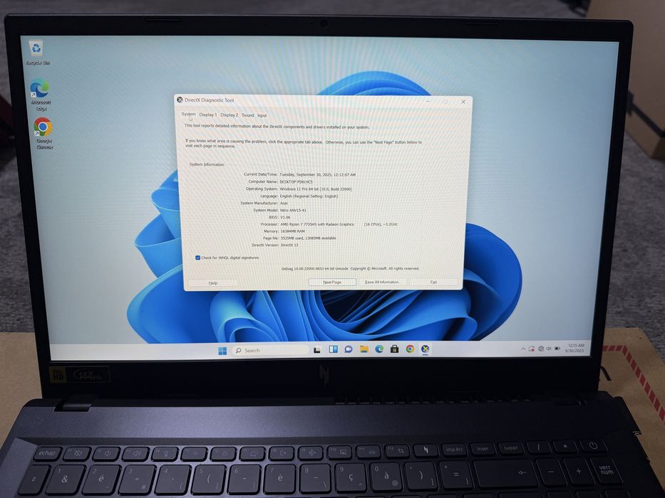 Acer Nitro V15 Rtx 4060