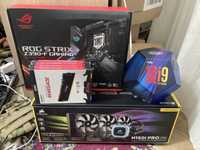 Kit gaming i9-9900k, 64GB, Z390-F + cooler H150i PRO