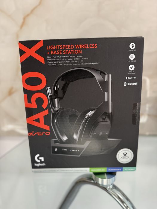 Casti Wireless Logitech Astro A50X Lightspeed statie de incarcare NOU