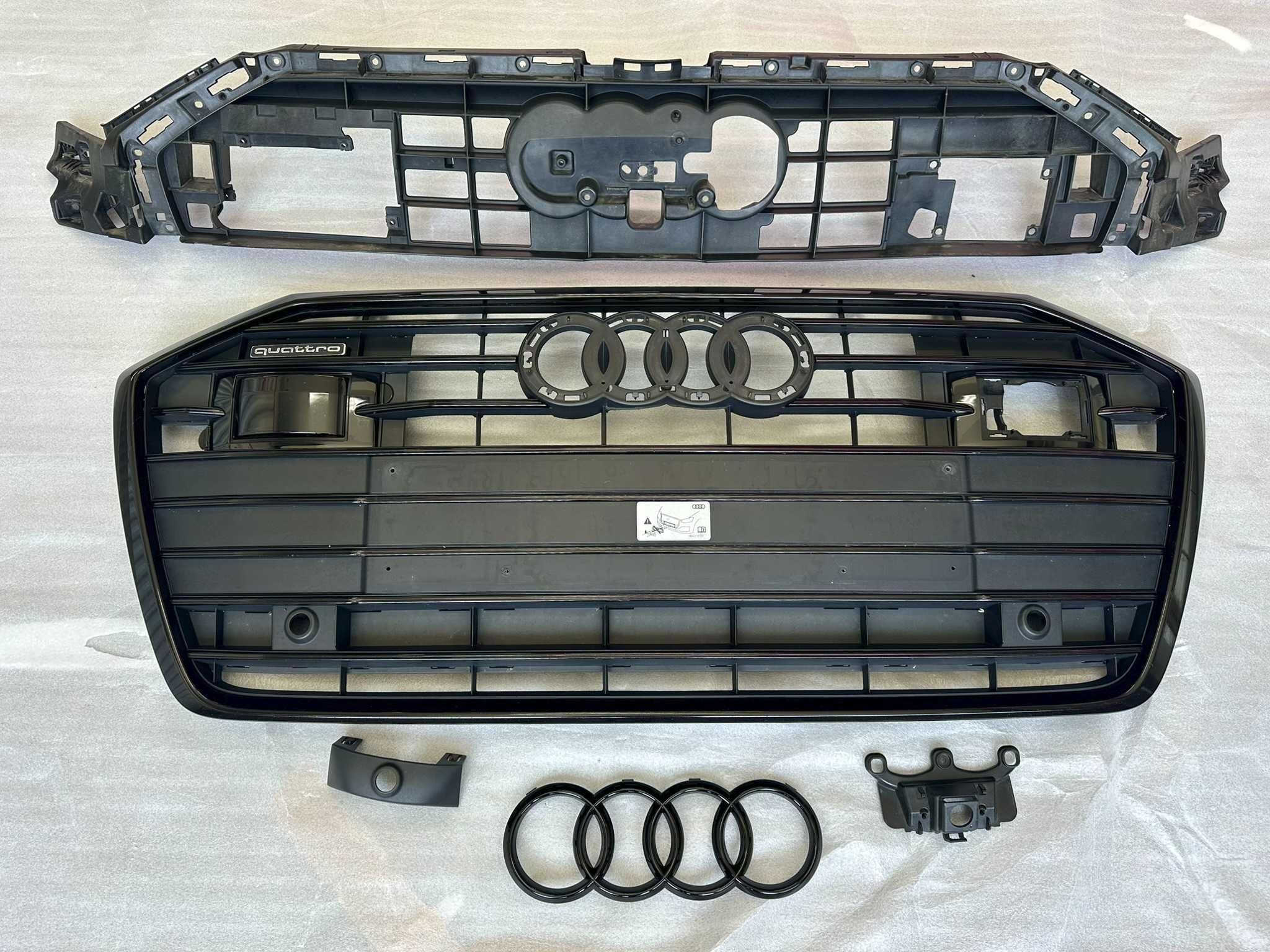Grila centrala Bara Audi A6 C8 4K Sline Completa 4K S line Shadowline
