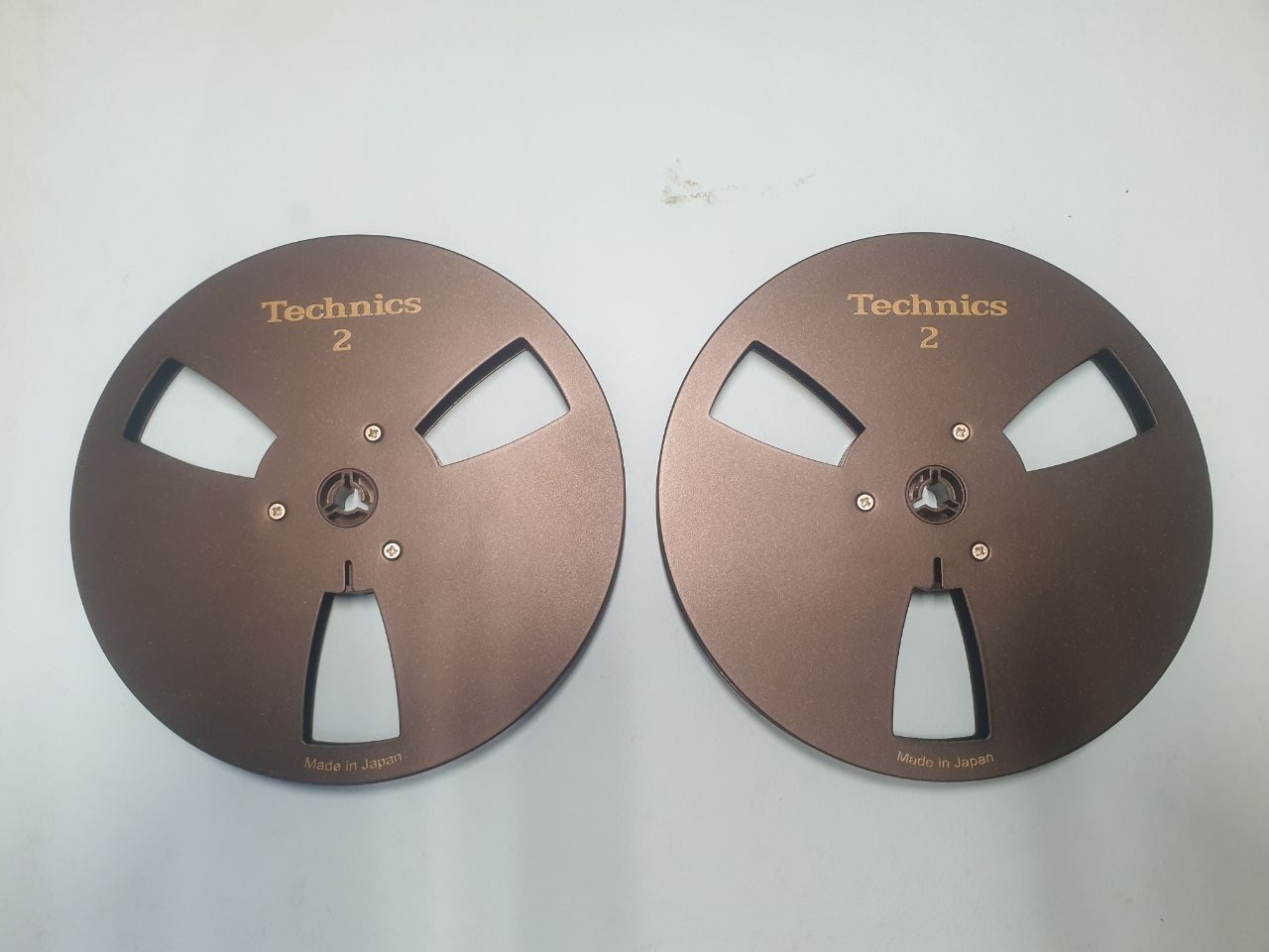 Лот от 2бр 18см алуминиеви магнетофонни ролки Technics
