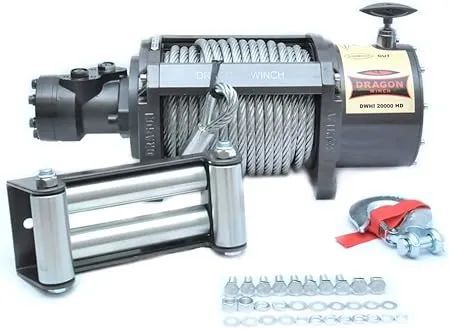 troliu hidraulic mare DRAGON WINCH DWH 20000 HD (trage 9072 kg)