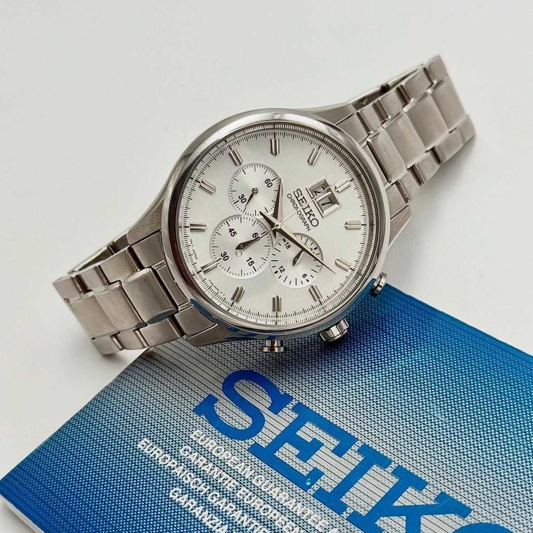 Мъжки часовник Seiko Big Date Chronograph 42мм - БАРТЕР