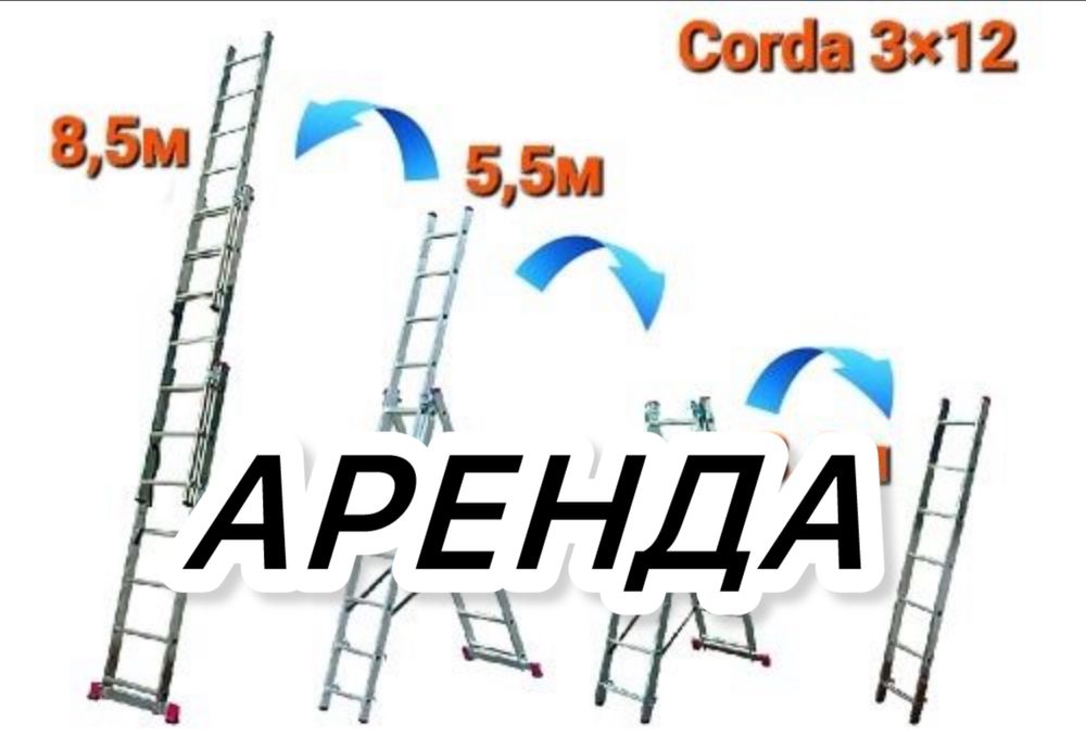 Аренда прокат лестницы стремянки