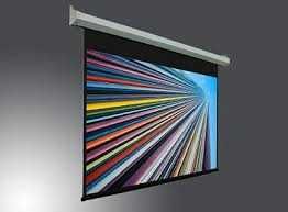 Экран для проектора с мотором и с пультом управления.